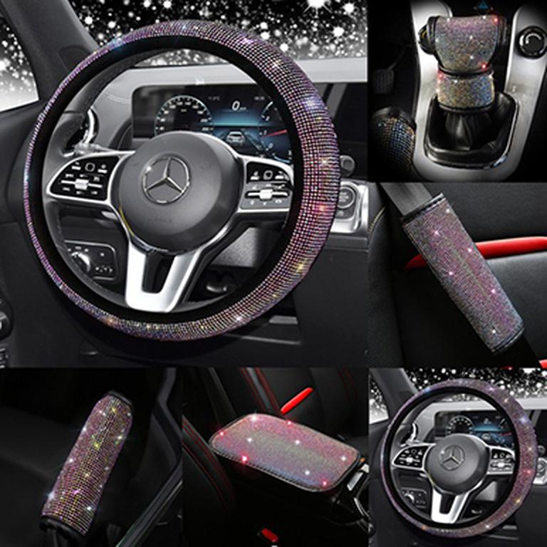 Оплетка  руля АВТОПИЛОТ искуственная кожа+стразы