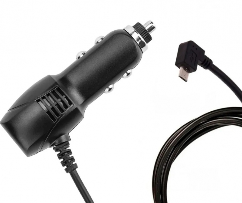 Устройство зарядное для видеорегистратора (microUSB) 3,5м угловое левое