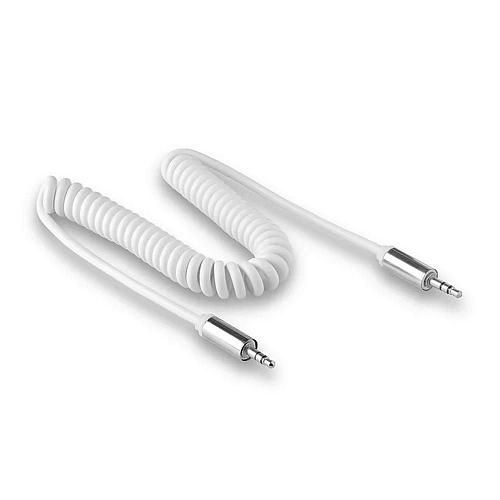 Кабель AUX 3,5мм A-A  WCA-510 пружина 1,7м белый (коробка)  WALKER