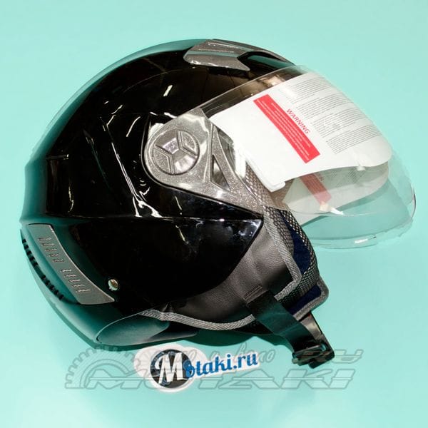 Шлем открытый со стеклом SAFELEAD HF-221 черный 
