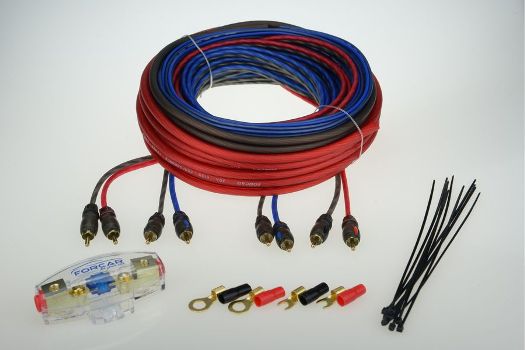 Комплект кабелей FORCAR 2-х канальный усилителя 8Ga FORCAR
