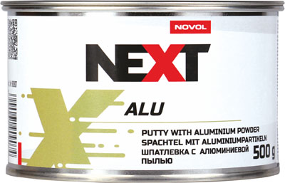 Шпатлевка NOVOL Next Putty Alu полиэфирная с алюмин. пылью 0,5кг (8)