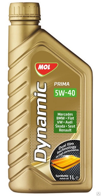 MOL Dynamic Prima 5W40  1л (синт.) API SM/CF масло моторное 