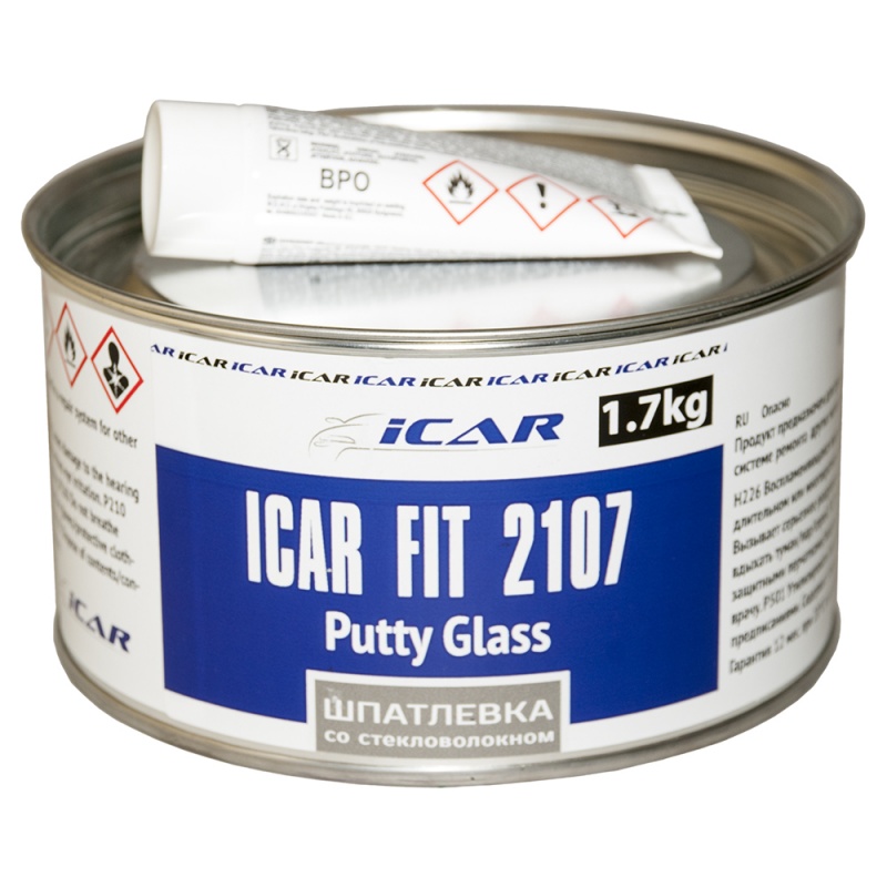 Шпатлевка со стекловолокном 2107  1,8кг  ICAR  (10)