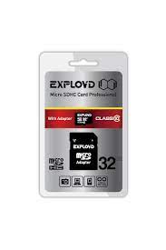 Flash-карта 32GB microSDHC class10+adapter  Exployd  (#)