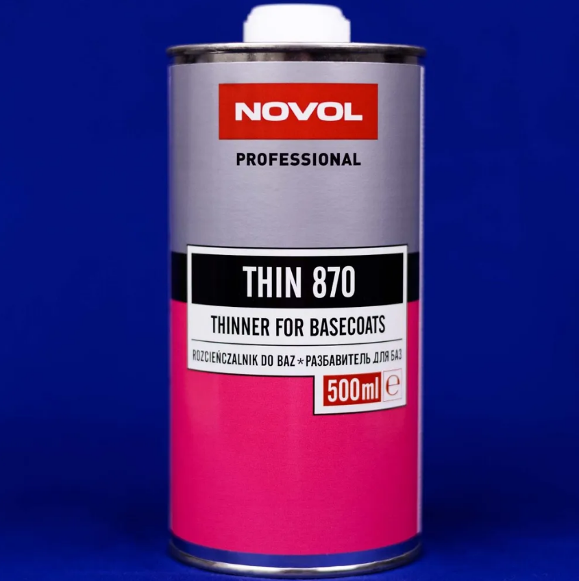 Разбавитель для баз и металика 870 (стандарт) 0,5л  NOVOL THIN 870 (20)