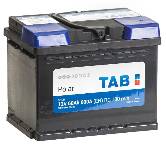 Аккумулятор TAB POLAR 6CT-60.0 60Ач обратная полярность 12В  56008 
