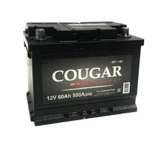 Аккумулятор COUGAR ENERGY  12V 60Aч 500А (+ -) п.п. 242*175*190