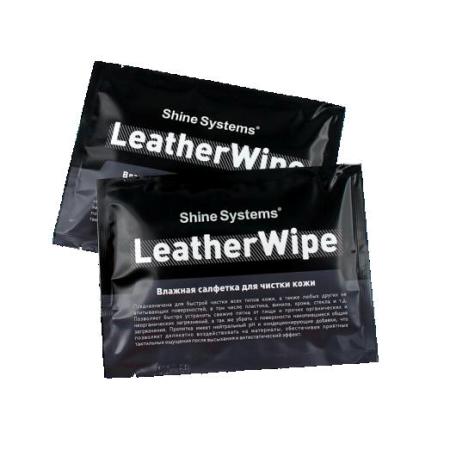 Салфетка влажная для чистки кожи LeatherWipe SHINE SYSTEMS Detail