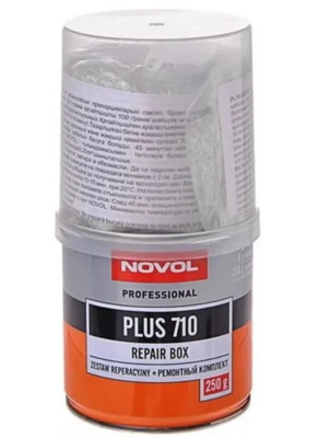 Набор для ремонта пластика 0,25л (смола+отв.+стеклоткань)  NOVOL PLUS 710 (12)