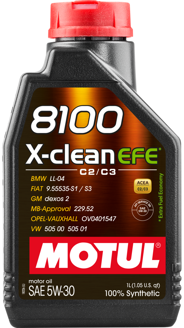MOTUL 8100 X-Clean EFE 5W-30 SN, Dexos2, BMW LL-04 C2/C3 (100%синт) 1л  масло моторное