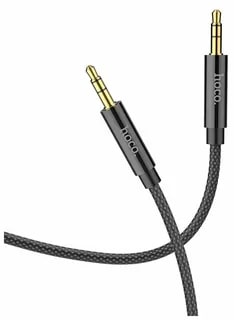 Кабель AUX/HOCO UPA19B Jack 3.5 черный, 1м