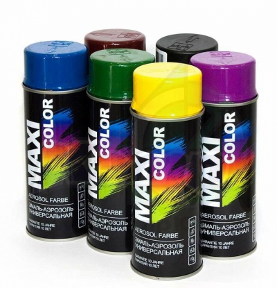 Краска-аэрозоль Белая матовая 9010м 400мл MAXI COLOR (12)