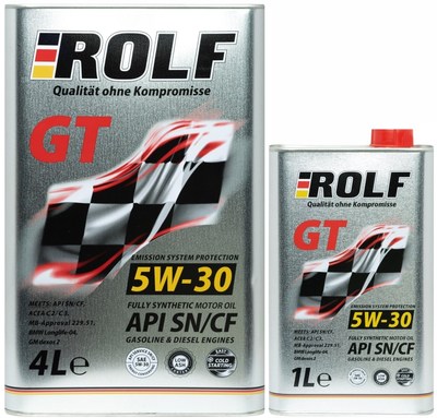 ROLF GT 5W-30  4л+1л (синт) SN/CF  АКЦИЯ!!! 4+1беспл. масло моторное