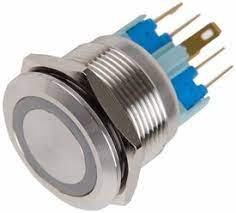 Выключатель-кнопка 12V 2A (2c) ON-OFF антивандал. с подсветкой