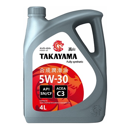TAKAYAMA 5W-30 (синт) SN/CF С3  4л (пластик)  масло моторное