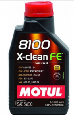 MOTUL 8100 X-Clean FE 5W-30 SN/CF C2/C3 (100%синт) 1л  масло моторное