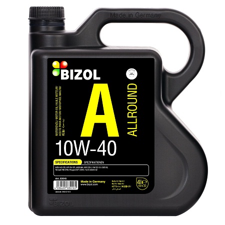 BIZOL Allround 10W-40  4л (синт) SN/CF, A3/B3 масло моторное