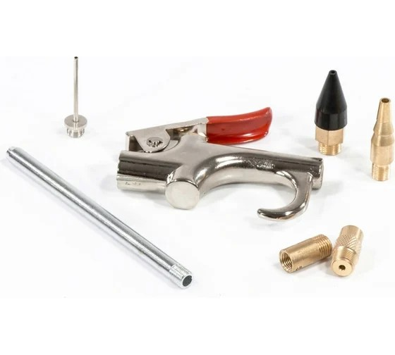 Пистолет продувочный MATRIX + насадки 6шт, пневматический