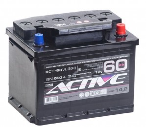 Аккумулятор 6CT-60e  AKTEX ACTIVE FROST 500A (обратная полярность) 