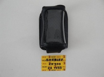 Чехол для брелка SHERIFF ZX 950/1060 кобура с кнопкой, кожа черный