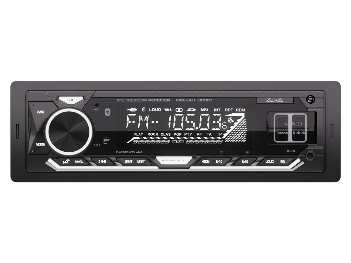 Автомагнитола AURA FIREBALL-303BT