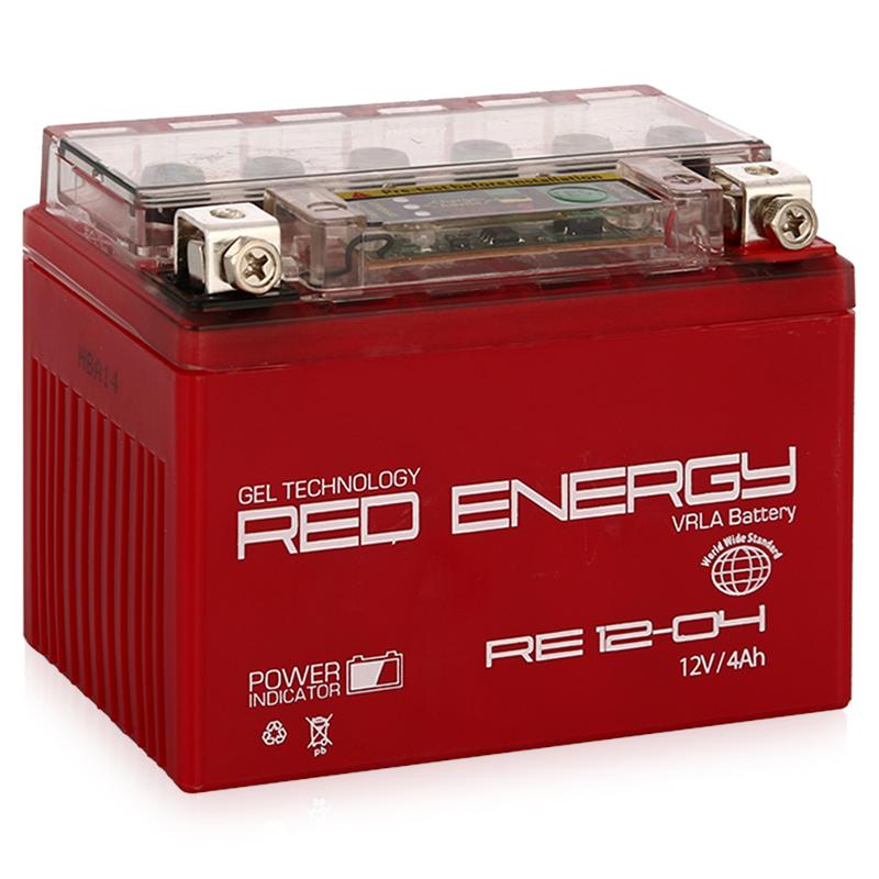 яяАккумулятор RED ENERGY RE1204 12V4Ah(114*70*86)  Стартерный ток 60А, GEL.(- +)