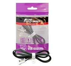 Кабель USB-micro плоский 1,0м  AVS