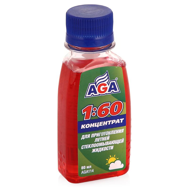 Концентрат летней стеклоомывающей жидкости  AGA 114  80мл (на 3-5л воды)