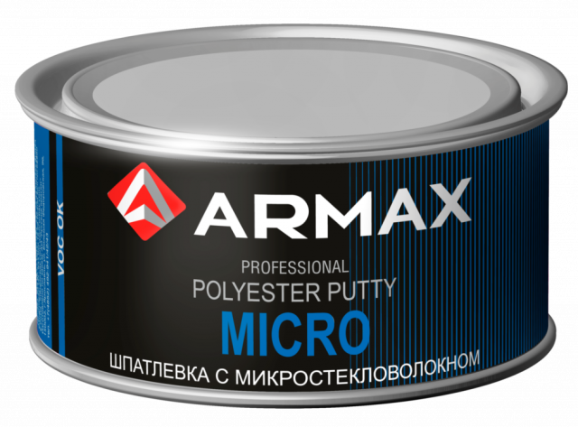 Шпатлевка ARMAX 2К Fiberglass Putty 1,0кг с микростекловолокном  