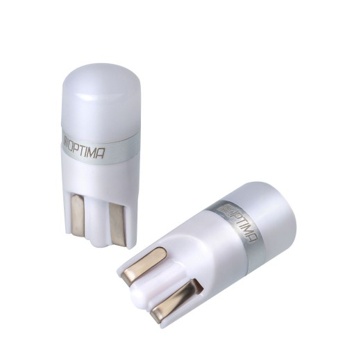 Лампа светодиодная W5W 12V (T10)  OPTIMA Premium (W2,1X9,5D) White (2шт) блистер 