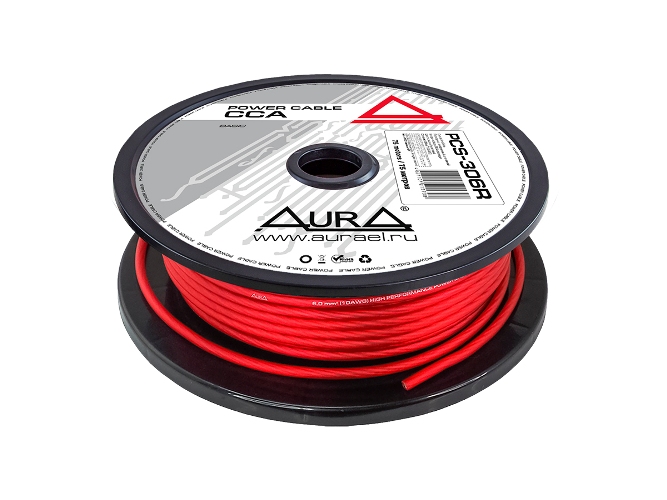 Кабель силовой AURA PCS-306R  1м  (75м) 