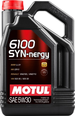 MOTUL 6100 Syn-Nergy + 5W-30 A3/B4, SL/CF, VW 502.00/505.00 (синт) 5л  масло моторное