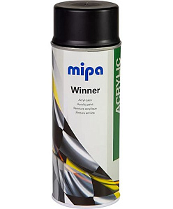 Краска-спрей акриловая черная матовая 600мл (аэрозоль) MIPA (6)