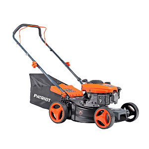 Газонокосилка бензиновая PATRIOT PT 400 (41см, 3,5л.с,130сс,трав. 45л,3 уровня(25-65), метал)