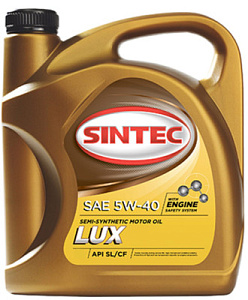 SINTEC Luxe 5W-40  4л (п/синт) SL/CF масло моторное