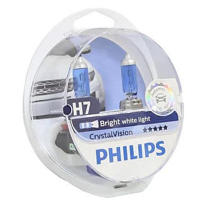 Набор ламп H7  55W 12V W5W PHILIPS Crystal Vision