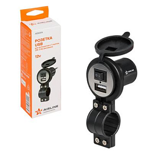 Розетка USB встраиваемая, для мотоцикла 1 порт  AIRLINE