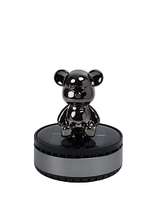 Аксессуар МИШКА, на панель авто, с ароматизатором, серый