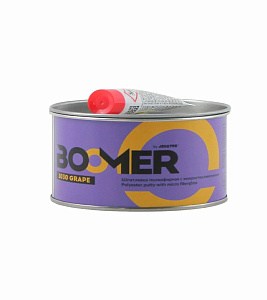 Шпатлевка полиэфирная, с микростекловолокном GRAPE 0,5кг+0,015кг отв.  BOOMER (18)