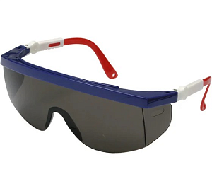 Очки защитные STAYER с регулируемыми по длине и углу дужками, поликарб. затемн. линзы 