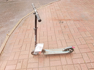 Самокат городской двухколесный CITY TIME  диам. колес 180мм (черный) SAIMAA 