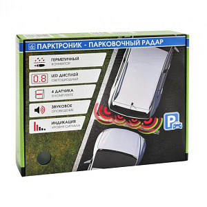 Парковочный радар Вымпел ПР-18ч черный 4 датчика D 18 мм