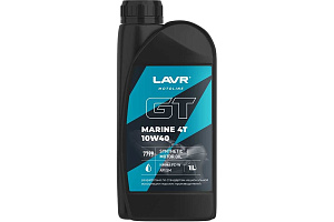 LAVR Marine 4T 10W-40 1л (синт) API SM масло моторное для лодочных двигателей