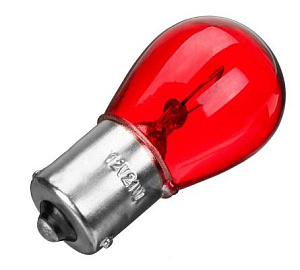 Лампа P21W (BA15s) 12V red  AVS Vegas