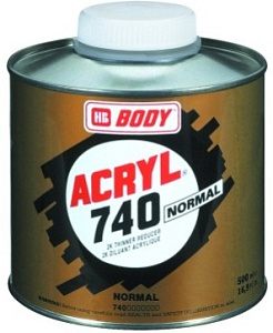 Растворитель 740 ACRIL NORMAL 0,5л для акриловых продуктов BODY (6)