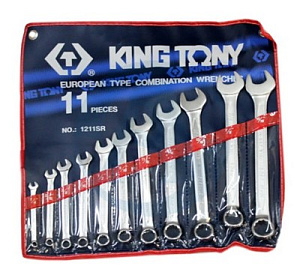 Набор ключей комбинированных дюймовых  1/4"-15/16" 11пр. KING TONY