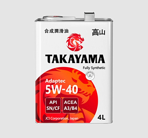 TAKAYAMA 5W-40 Adaptec (синт) SN/CF A3/B4  4л (мет.канистра)  масло моторное