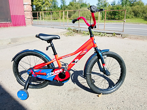 Велосипед 18" Tech Team Cruise + поддерж. колеса (красный) 