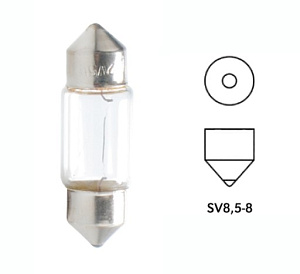Лампа C10W 12V 31 мм YADA